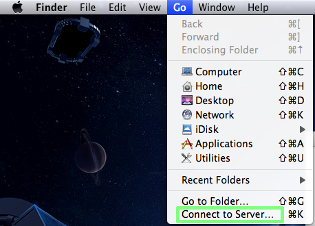Access Home Drives from Mac OS X