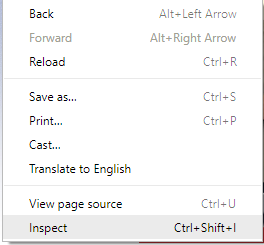Inspect page source